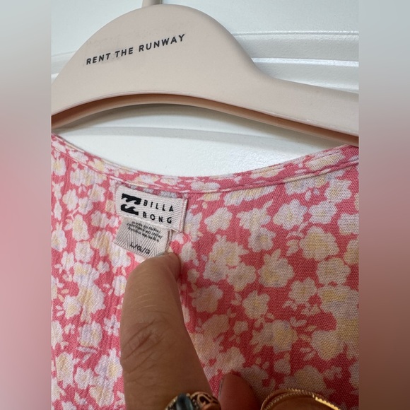 Billabong wrap and roll Dress in Pink floral size L - Picture 7 of 7